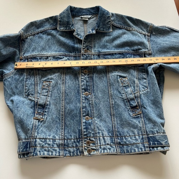 Mint Condition Industriale Nuovo Acid Wash Jean Jacket Size Large 90s Bomber - Picture 4 of 10